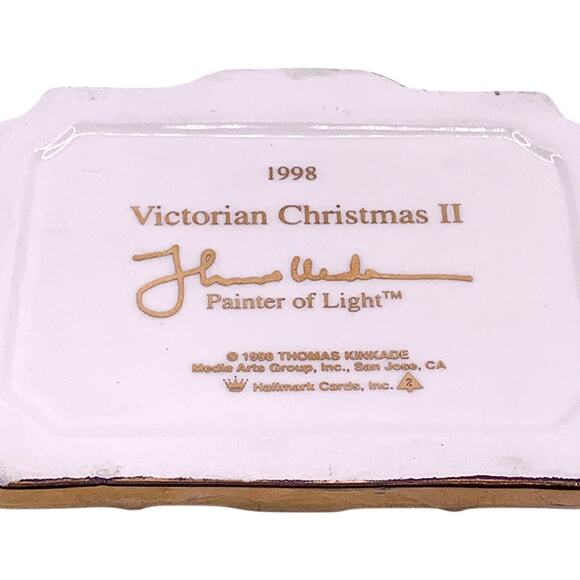 1998 Hallmark Keepsake Thomas Kinkade Victorian Christmas II Ornament in Box - Picture 4 of 5